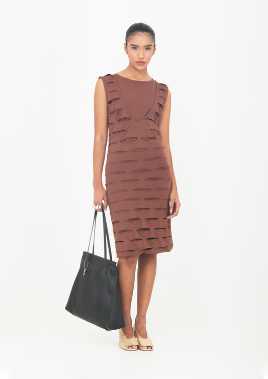 VESTIDO TUBO DECOTE DUPLO