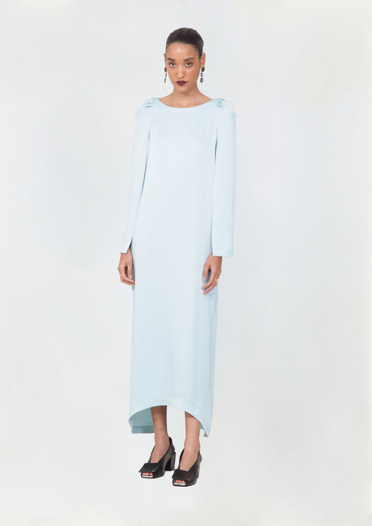 VESTIDO COQUETEL COM MANGAS FENDIDAS