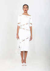 VESTIDO COQUETEL RECORTE ASPIRAL