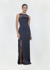 VESTIDO DE FESTA COM FENDA