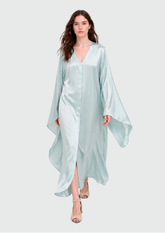 VESTIDO LONGO COM MANGA KIMONO