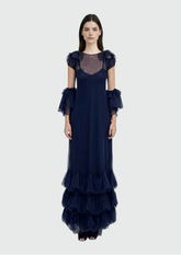 VESTIDO LONGO COM FRU FRU