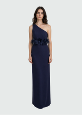 VESTIDO OMBRO SÓ COM APLICAÇÕES