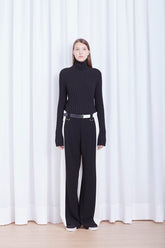 CALÇA AMPLA BICOLOR CREPE