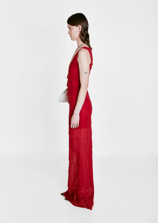 VESTIDO CAMADA COLUNAS COM APLICAÇÃO