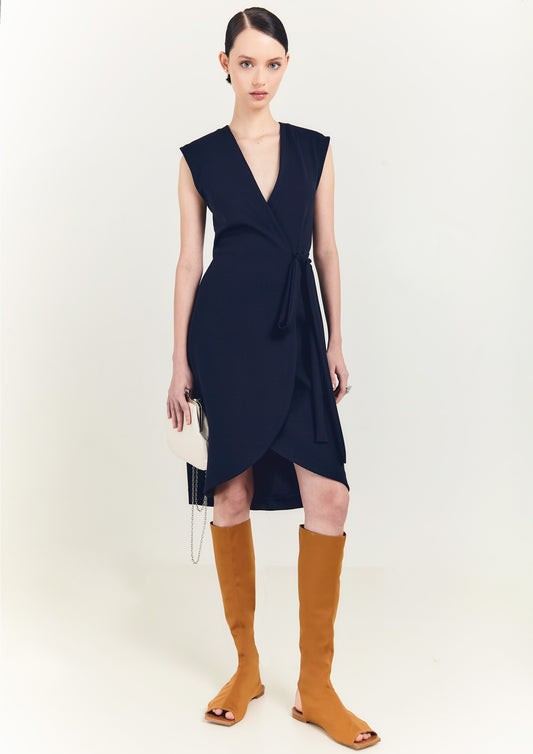 VESTIDO ENVELOPE CURTO DE MALHA