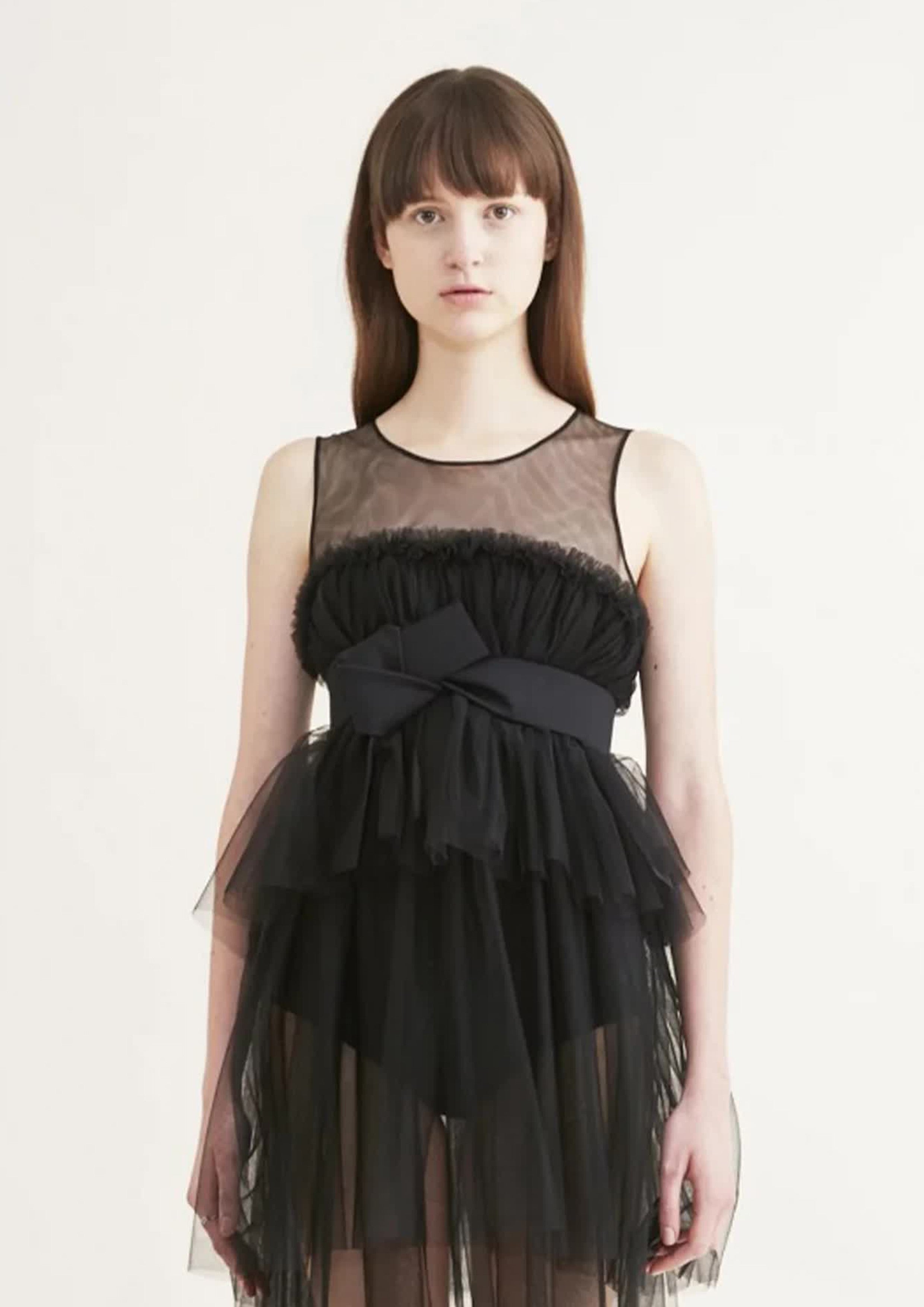 VESTIDO CURTO BAILARINA MALHA E TULE