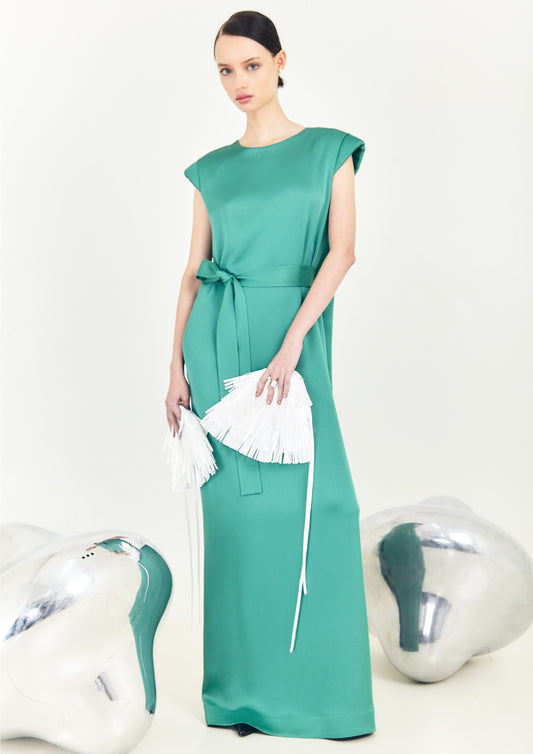 VESTIDO COLUNA COM CINTO