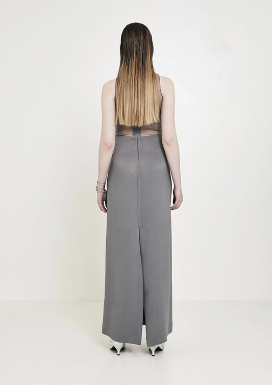 VESTIDO DE CREPE COM PAETÊ