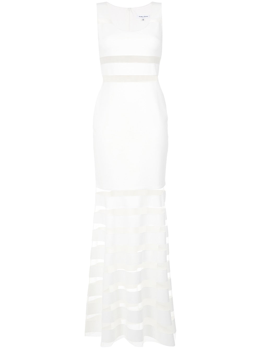VESTIDO LONGO DE MALHA COM TULE
