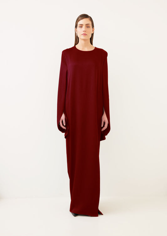 VESTIDO LONGO MANGA CLERO