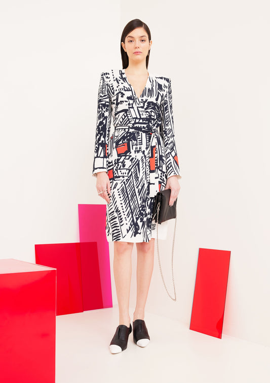 VESTIDO ENVELOPE ESTAMPA SP