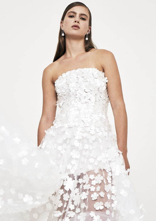 VESTIDO DE TULE APLICAÇÃO BEM ME QUER