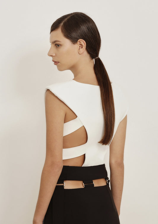 BLUSA COM FAIXAS NAS COSTAS