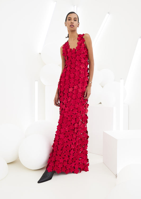 VESTIDO LONGO APLICAÇÕES
