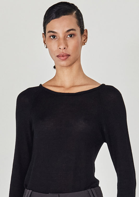 CAMISETA GOLA REDONDA DE TRICOT