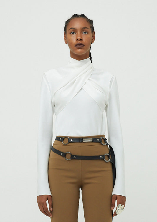 BLUSA CREPE COM LENÇO