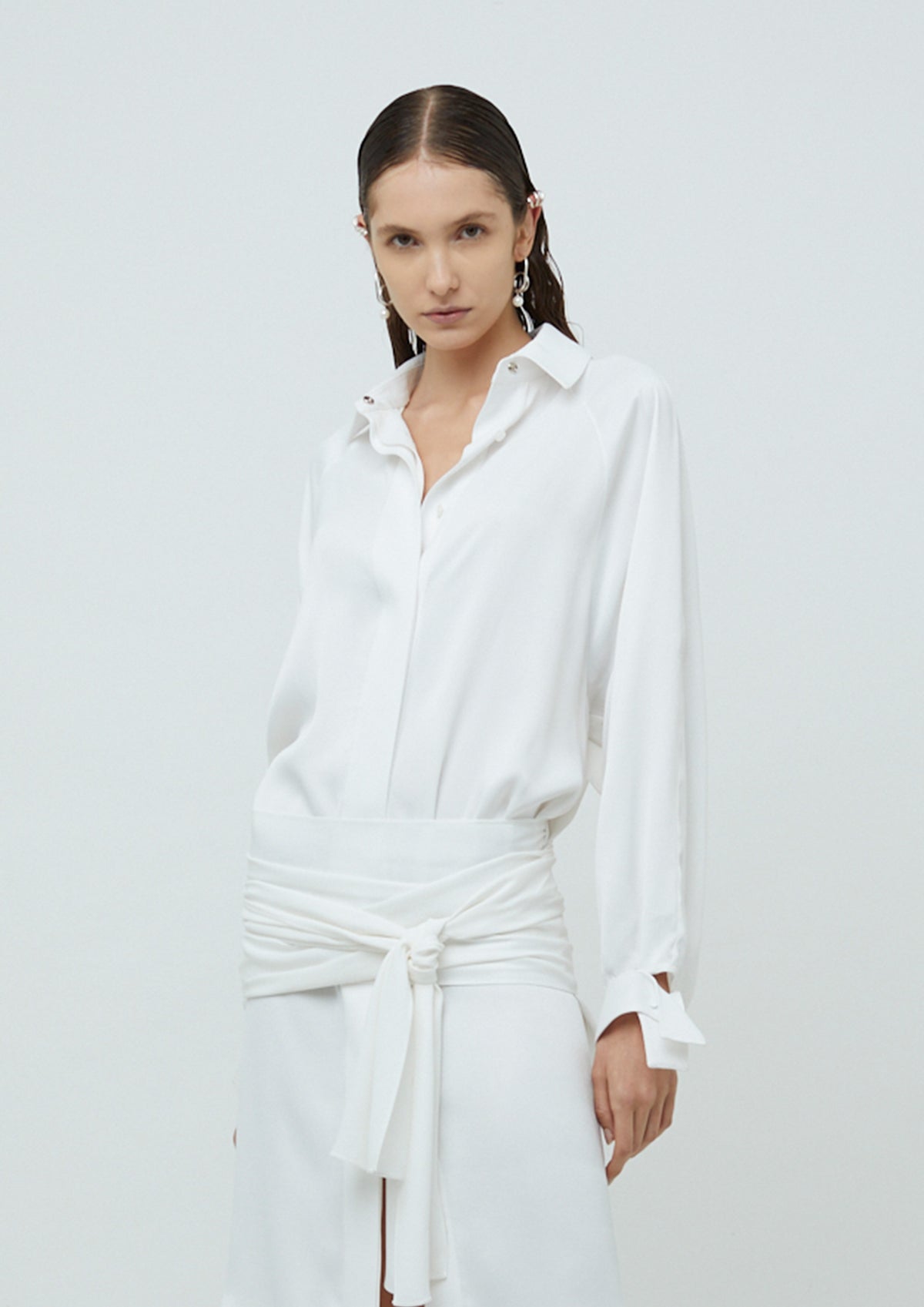 VESTIDO CHEMISE COM FAIXA NO QUADRIL