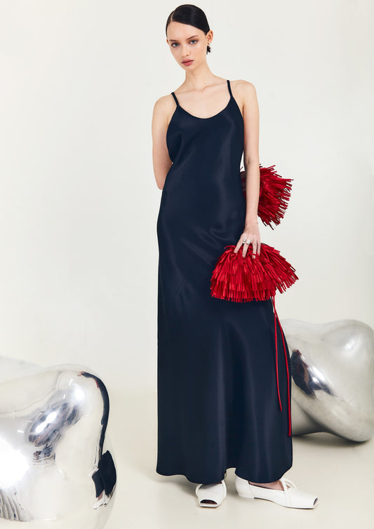 VESTIDO SLIP LONGO CREPE