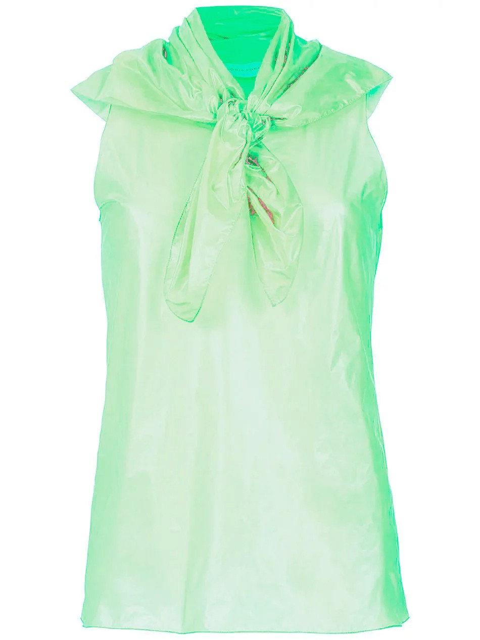 BLUSA COM LENÇO DE NYLON