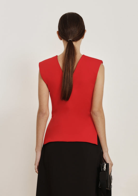 BLUSA COM OMBREIRA DECOTE NAS COSTAS JERSEY SENSIL