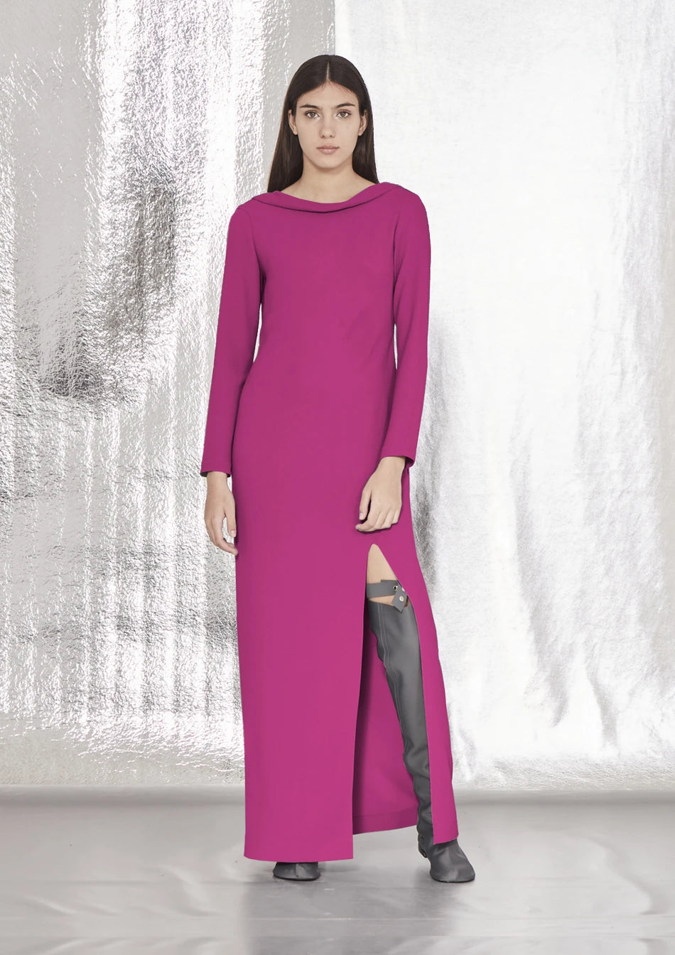 VESTIDO LONGO FENDA