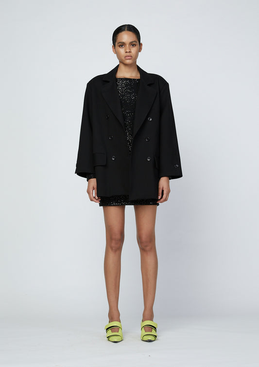 BLAZER OVERSIZED DE MALHA