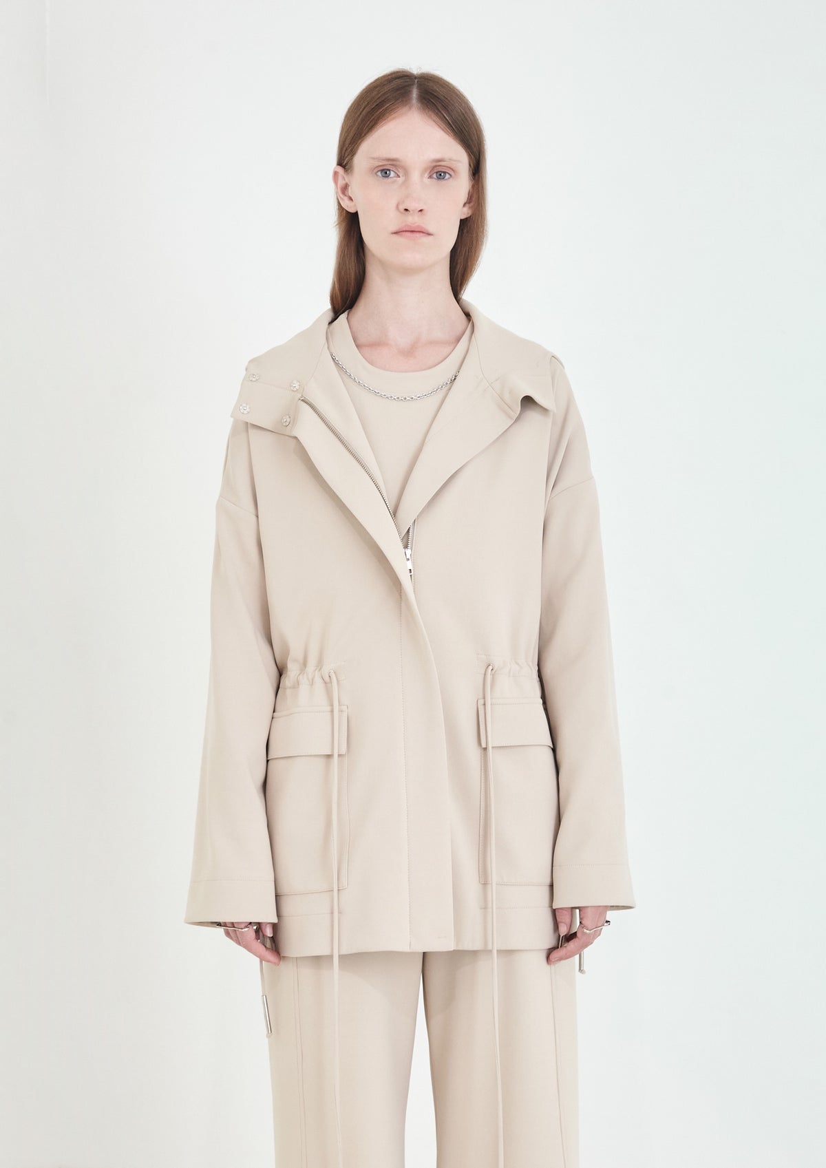PARKA DE MALHA COM CAPUZ