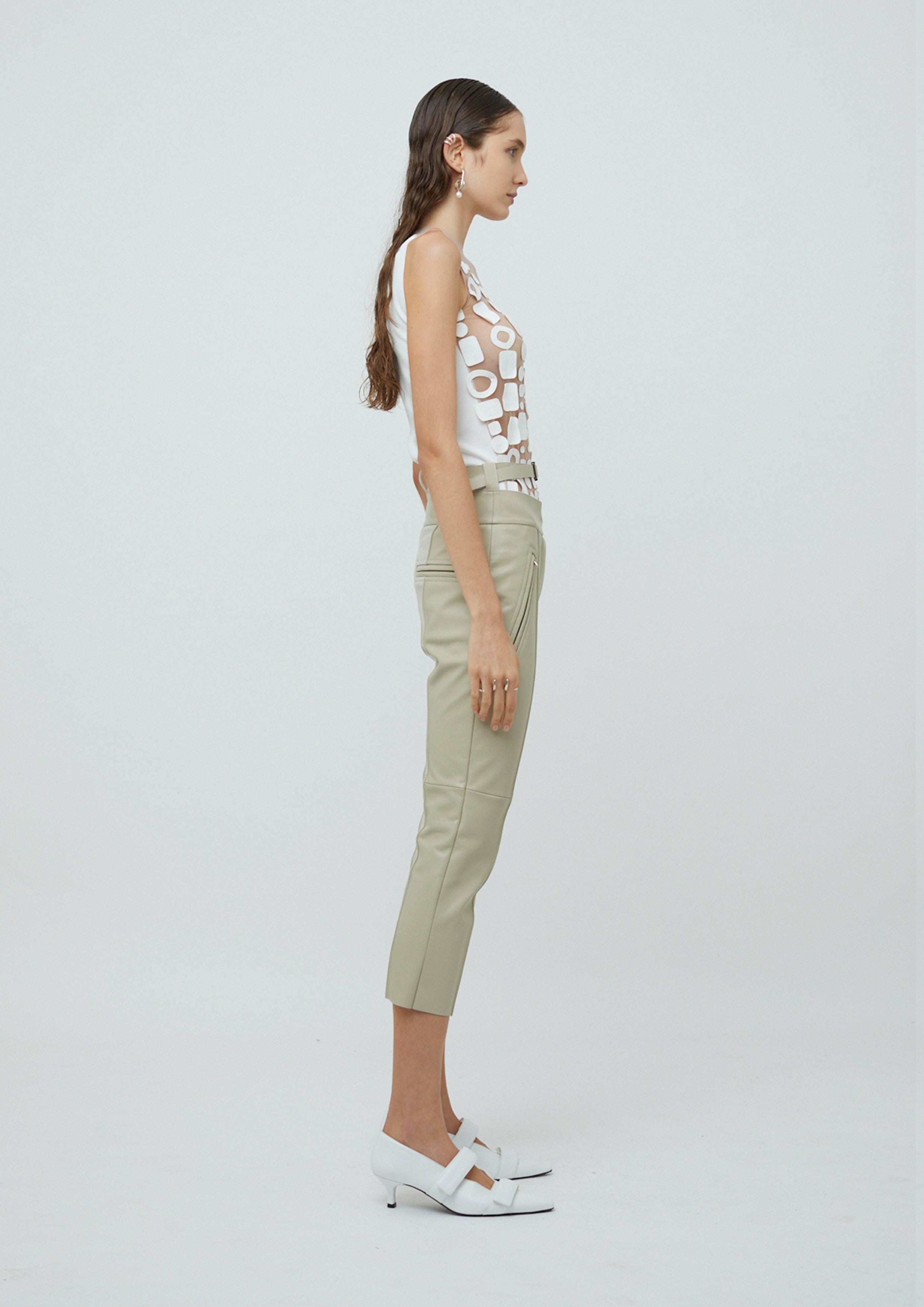 CALÇA DE COURO E TK1 COM CINTO