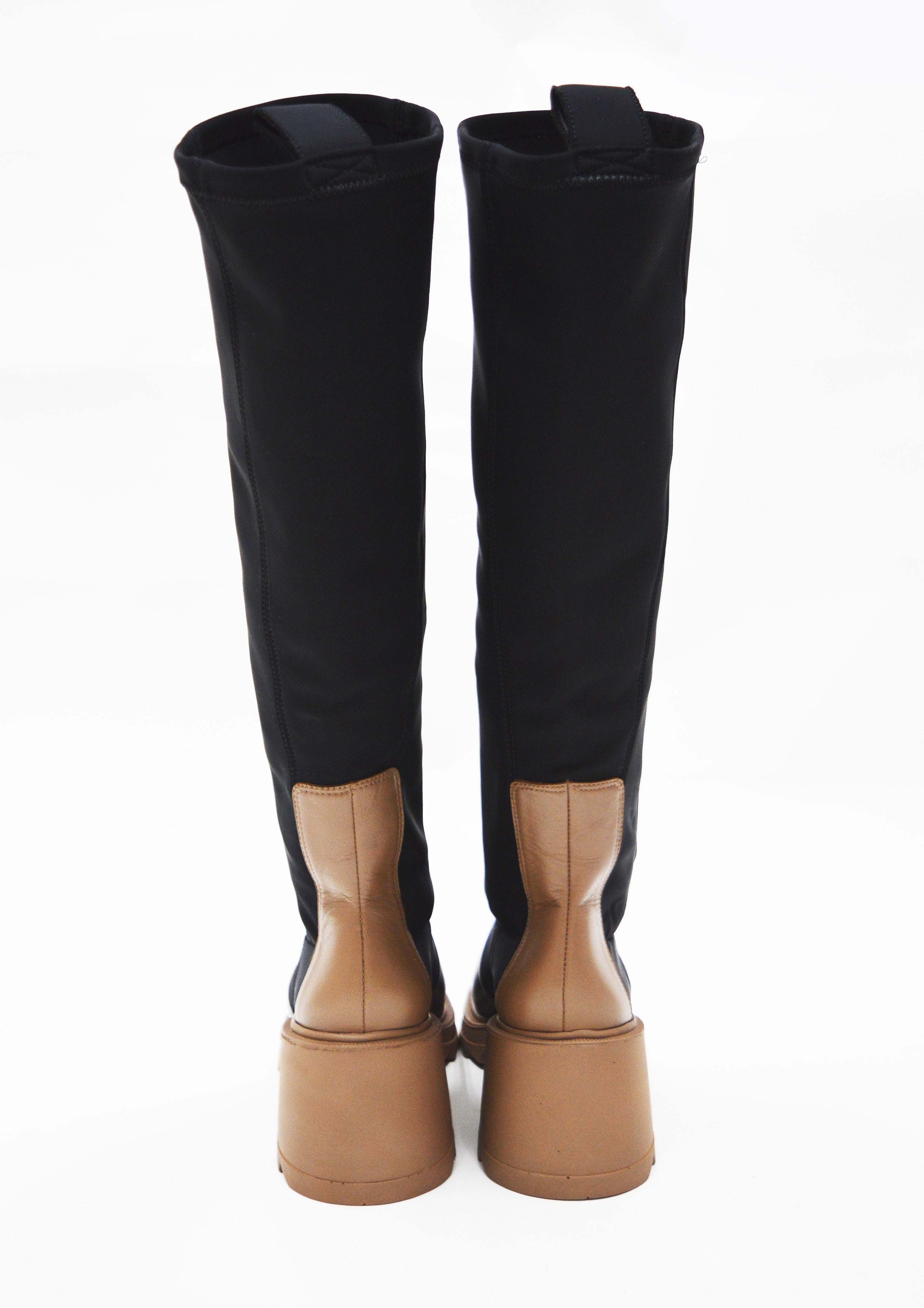 BOTA DE NEOPRENE COM COURO CANO LONGO