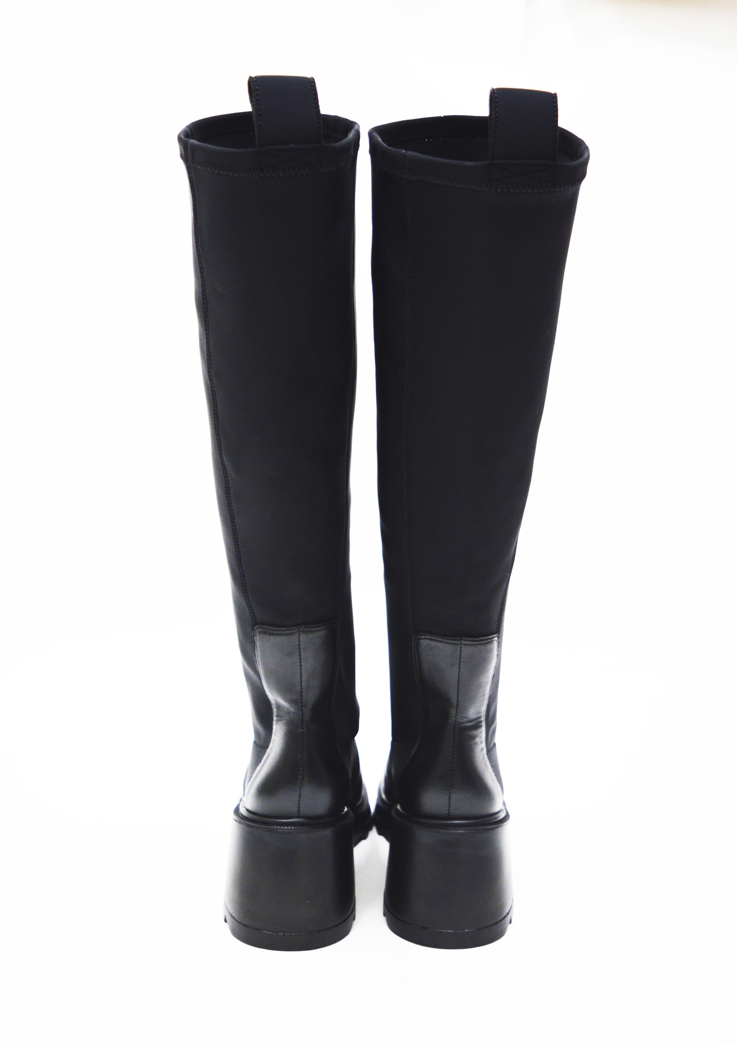 BOTA DE NEOPRENE COM COURO CANO LONGO