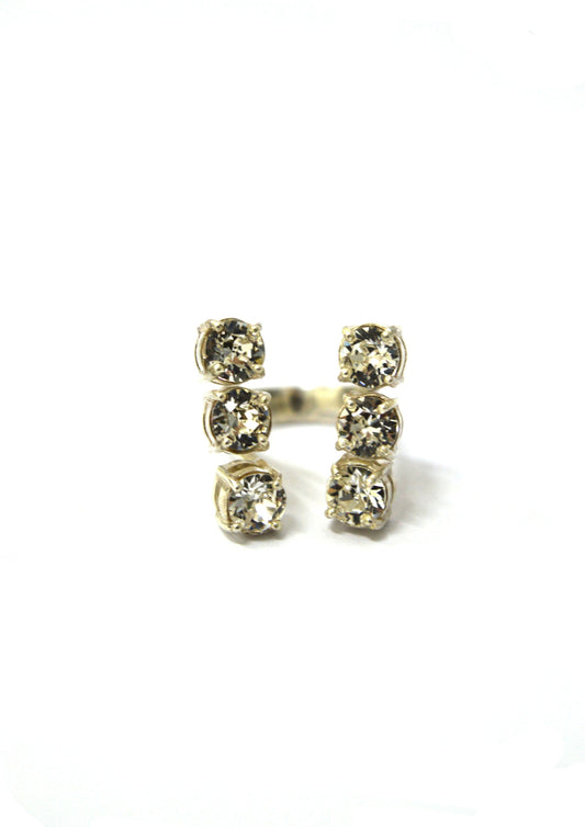 ANEL SEIS DIAMANTES REDONDOS