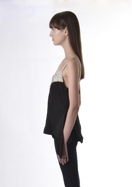 BLUSA DE ALÇA COM PALA
