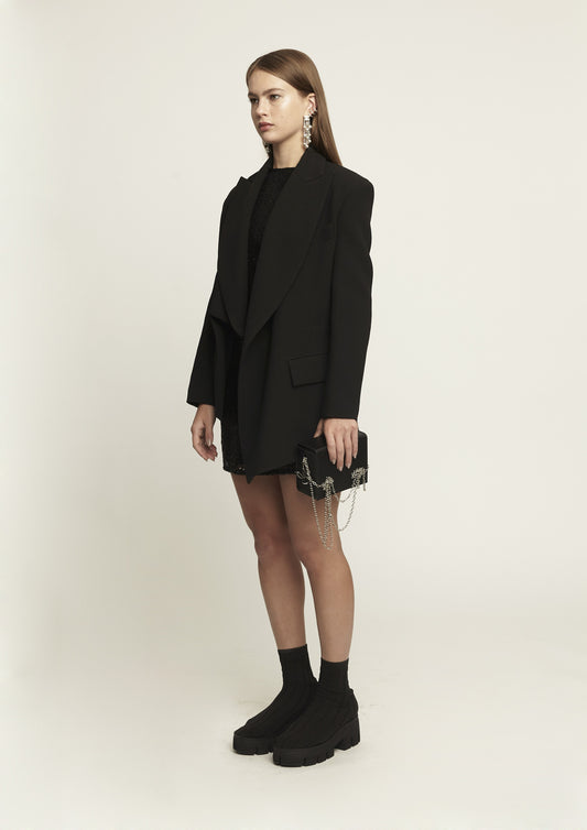 BLAZER ASSIMÉTRICO DE CREPE