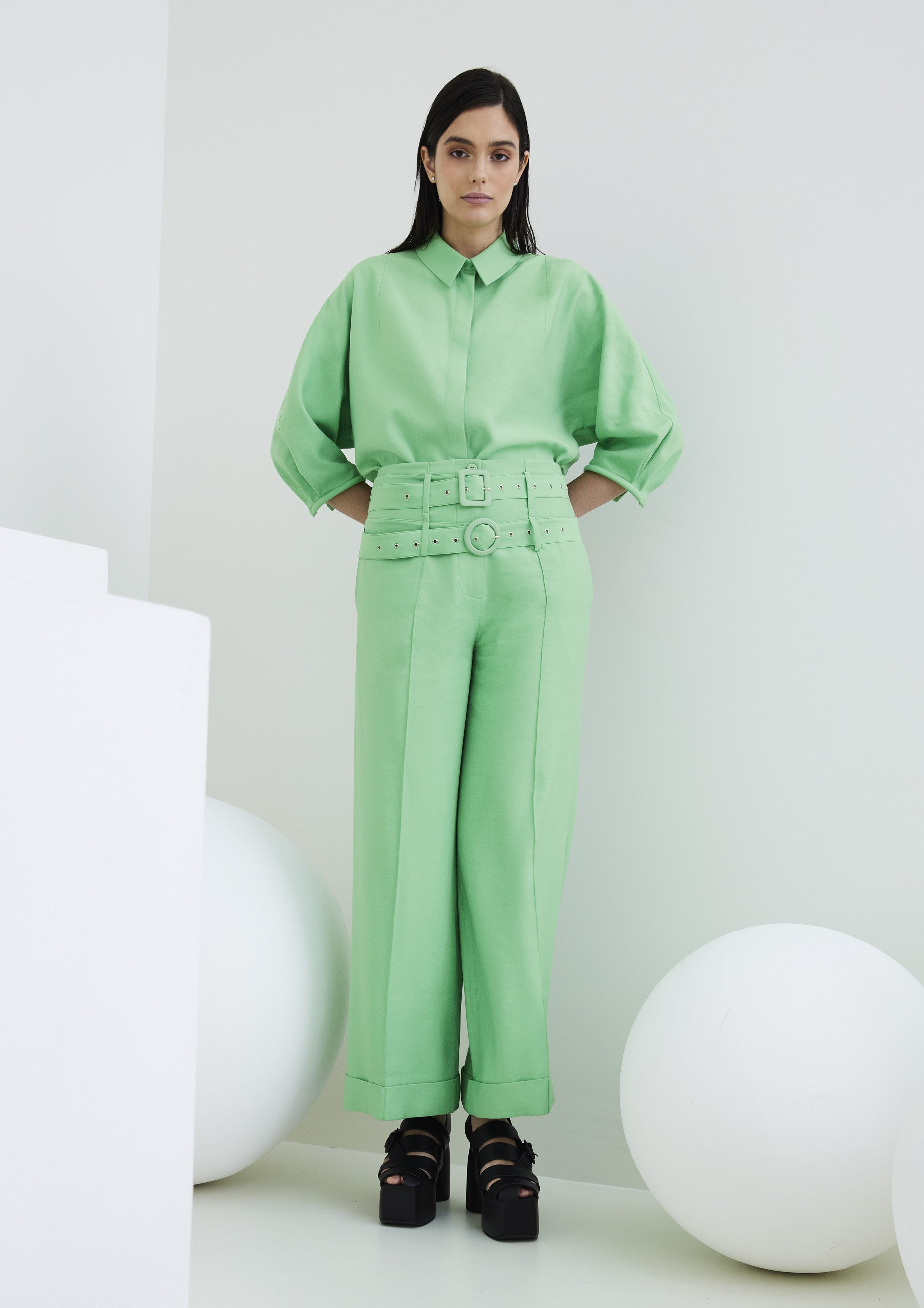 CAMISA KAFTAN  DE GABARDINE
