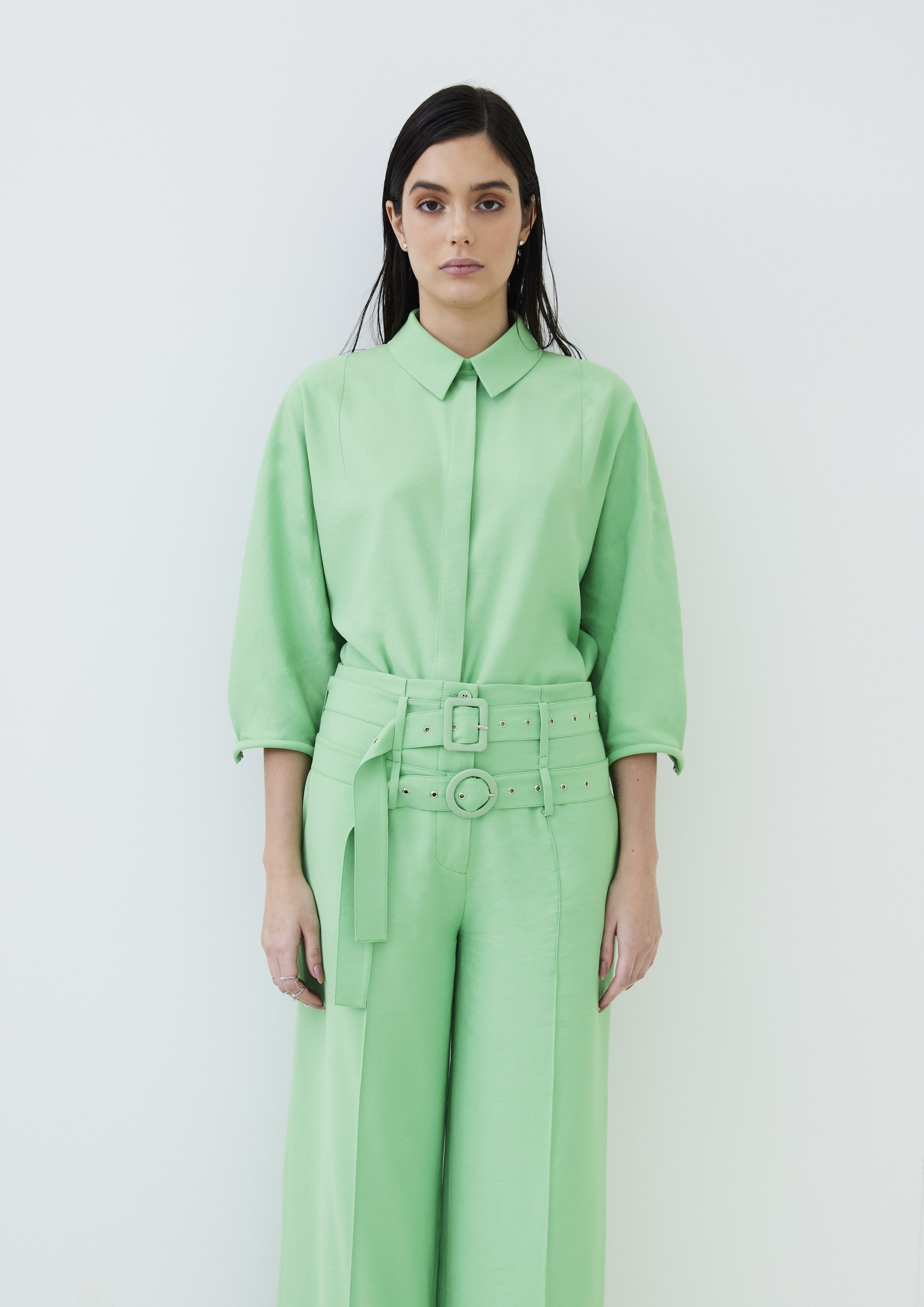 CAMISA KAFTAN  DE GABARDINE