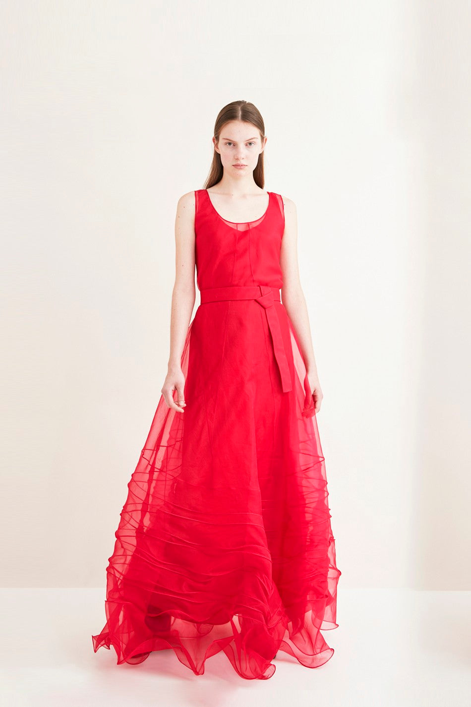 VESTIDO LONGO COM PELERINE