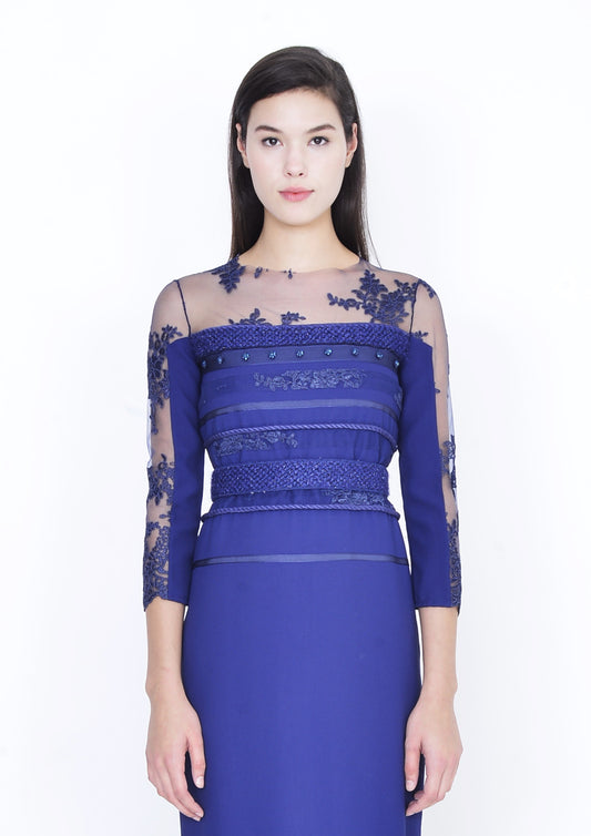 VESTIDO PATCHWORK FENDA LATERAL