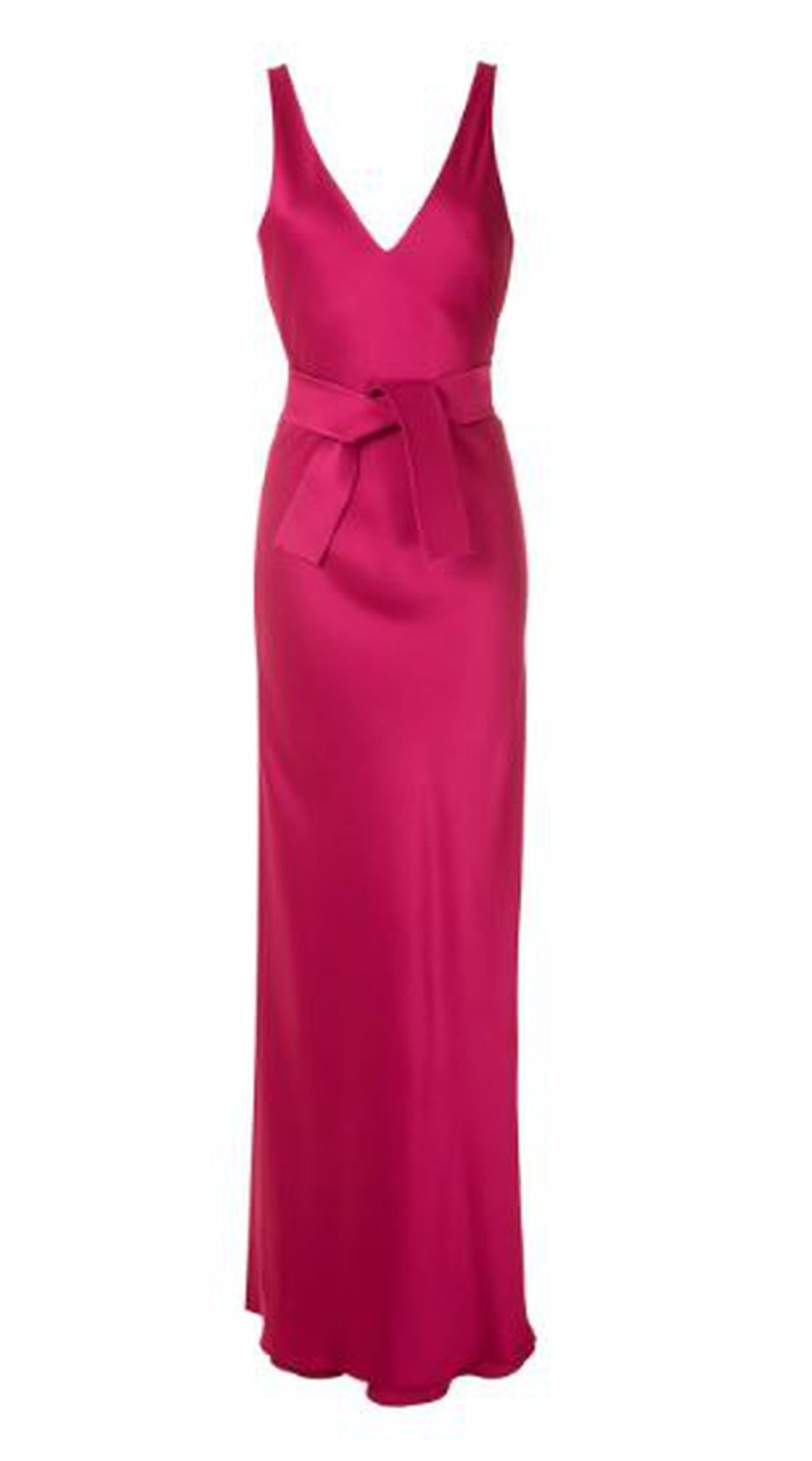 VESTIDO LONGO DECOTE FRENTE E COSTAS CREPE