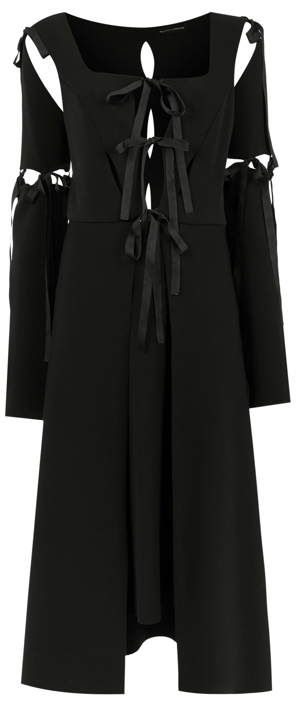 VESTIDO CURTO COM LAÇOS