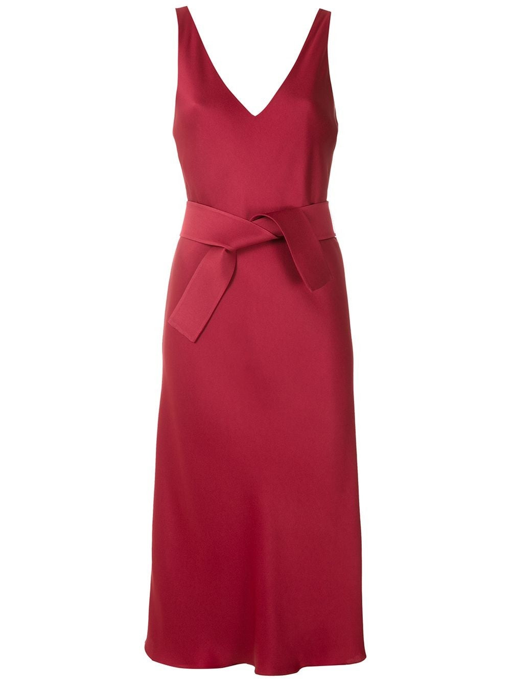 VESTIDO DECOTE V FRENTE E COSTAS DE  CREPE