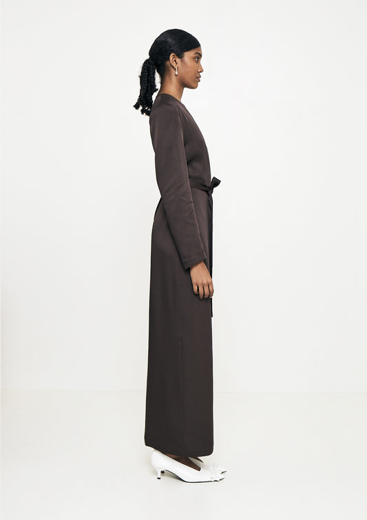 VESTIDO CACHECOUER LONGO DE CREPE
