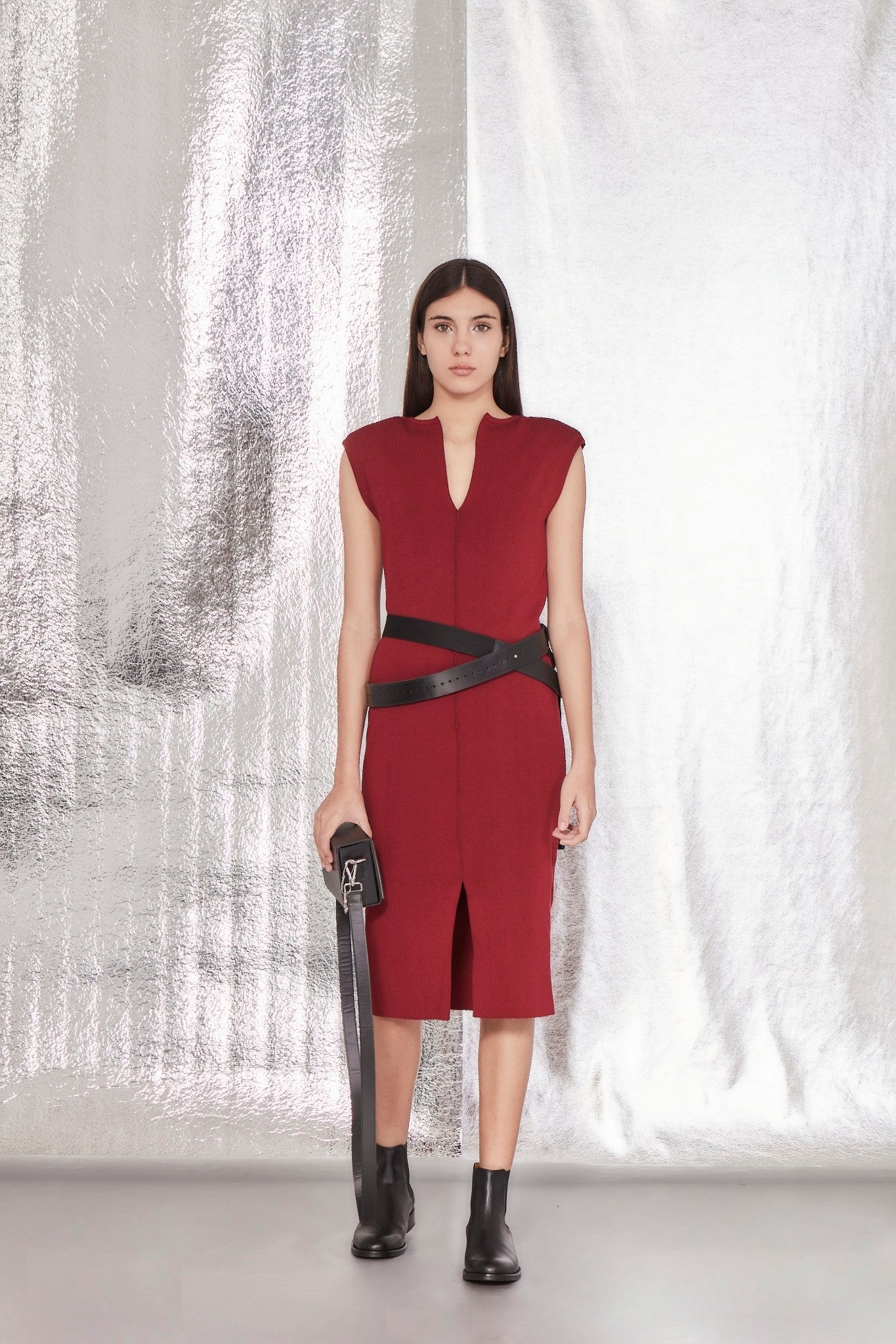 VESTIDO DECOTE V TRICOT