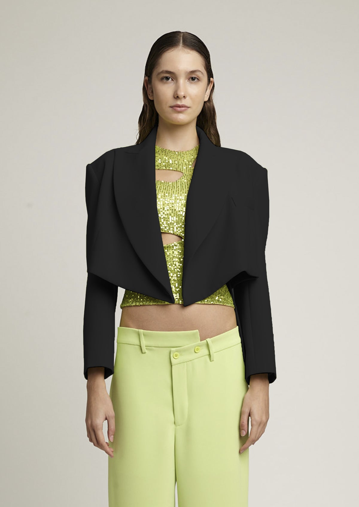 BLAZER CROPPED OVERSIZED