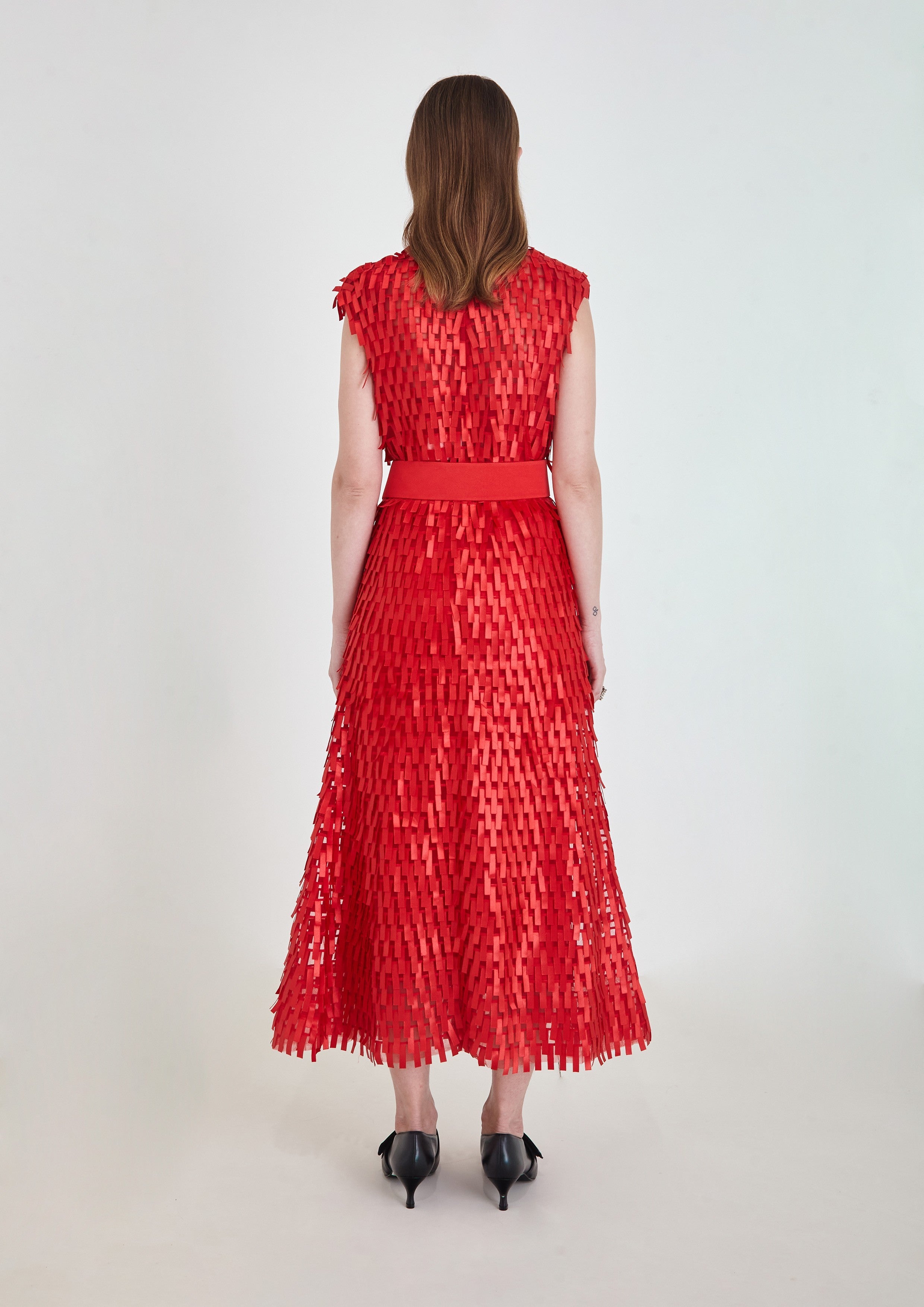 VESTIDO CURTO DE FRANJAS