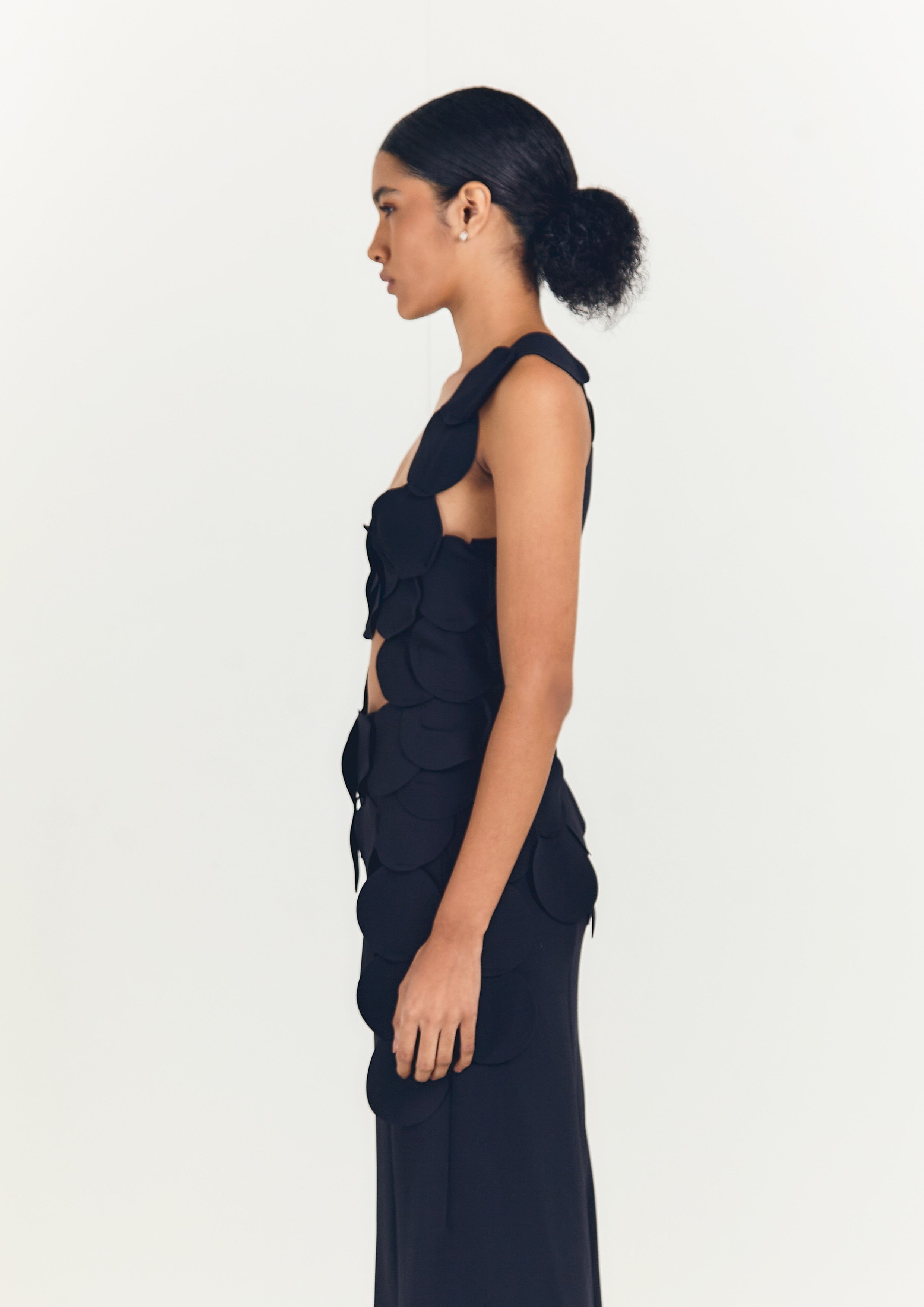 BLUSA REGATA BOLAS FRANJAS ASSIMÉTRICA