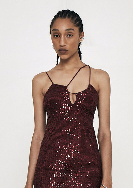 VESTIDO 3 ALÇAS DE PAETÊ