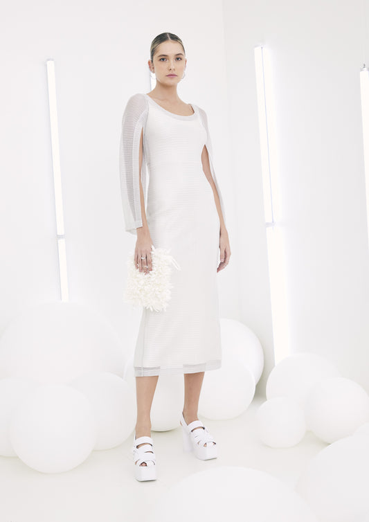 VESTIDO ARMADURA MANGA FENDIDA