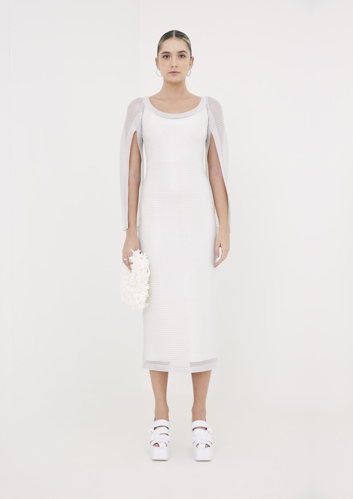 VESTIDO ARMADURA MANGA FENDIDA