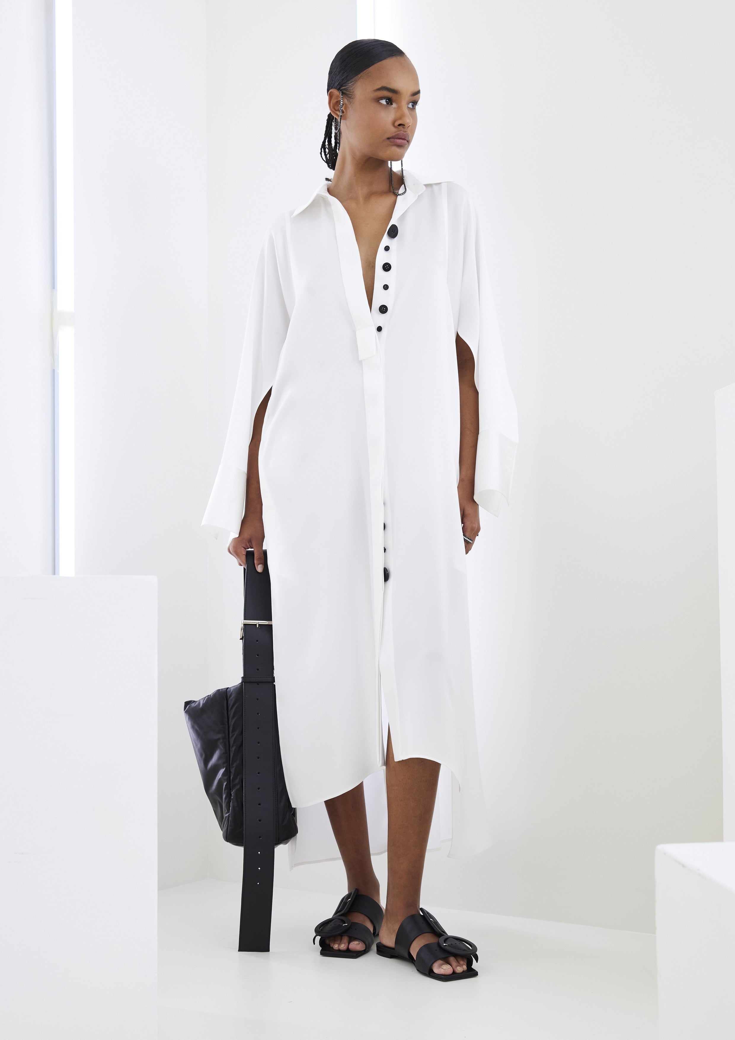 VESTIDO CAMISA OVERSIZED LONGO